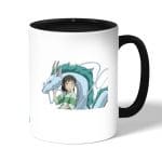 كوب قهوة بمقبض اسود بتصميم انمي المخطوفة