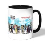 كوب قهوة بمقبض اسود بتصميم تشابك الأيدي كل الانميات