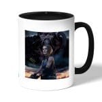 كوب قهوة بمقبض اسود بتصميم جيل فالنتاين رزدنت ايفل 3