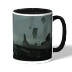 كوب قهوة بمقبض اسود بتصميم حافة العالم ديث ستراندنغ