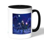 كوب قهوة بمقبض اسود بتصميم فورت نايت زومبي