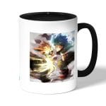 كوب قهوة بمقبض اسود بتصميم قتال ميدوريا ضد باكوغو