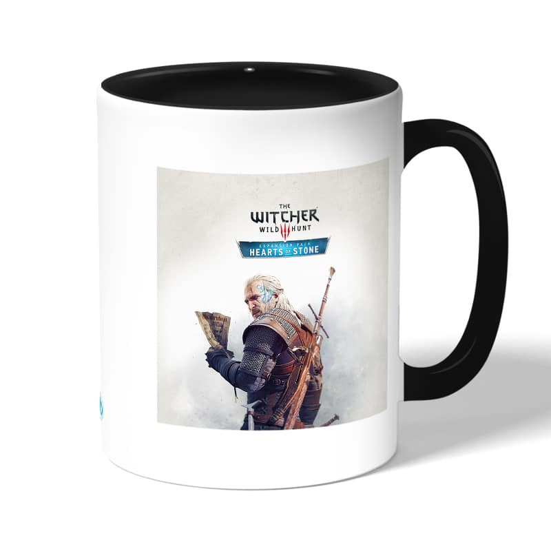 كوب قهوة بمقبض اسود بتصميم قضاء على الوحوش ذا ويتشر كوب قهوة بمقبض اسود بتصميم قضاء على الوحوش ذا ويتشر