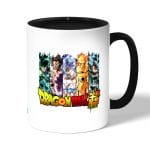 كوب قهوة بمقبض اسود بتصميم قوة الابطال كل الانميات