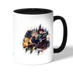 كوب قهوة بمقبض اسود بتصميم قوة شخصيات قاتل الشياطين