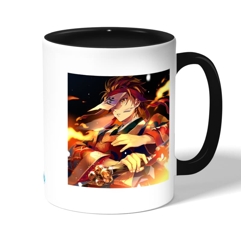 كوب قهوة بمقبض اسود بتصميم قوة كامادو تانجيرو كوب قهوة بمقبض اسود بتصميم قوة كامادو تانجيرو