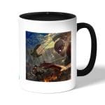 كوب قهوة بمقبض اسود بتصميم قوة ميكاسا انمي هجوم العمالقة