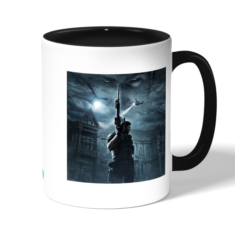 كوب قهوة بمقبض اسود بتصميم كريس ريدفيلد 2 كوب قهوة بمقبض اسود بتصميم كريس ريدفيلد 2