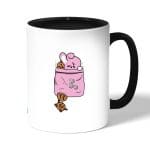 كوب قهوة بمقبض اسود بتصميم كوكي و شوكي شخصيات BTS