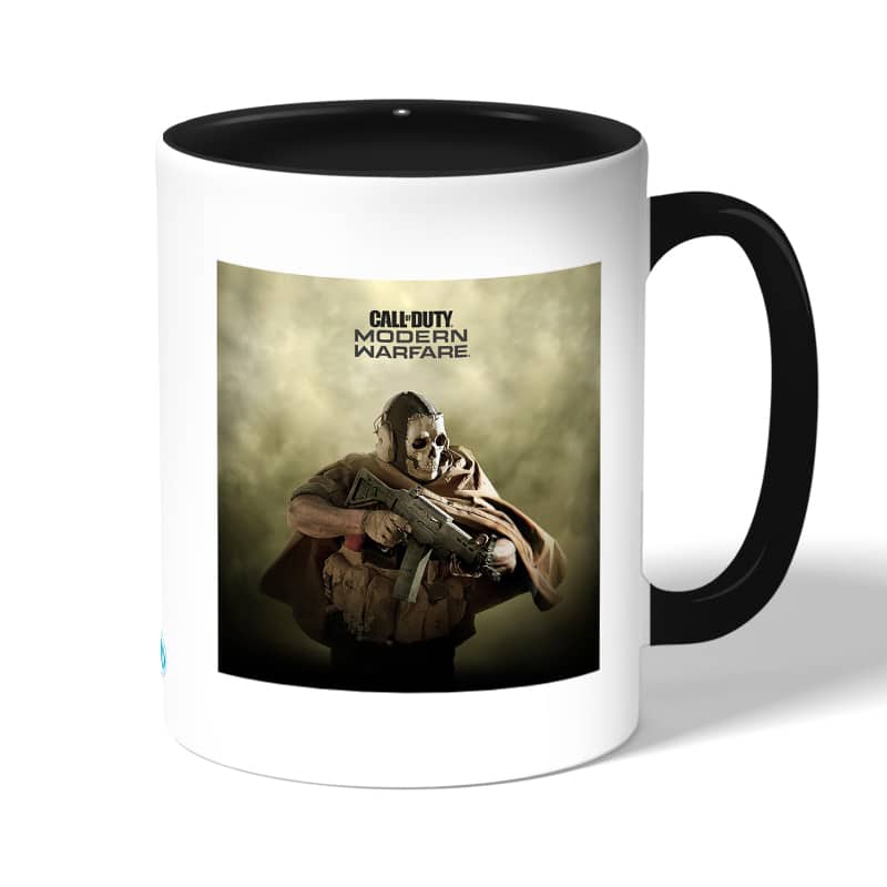 كوب قهوة بمقبض اسود بتصميم كول أوف ديوتي كوب قهوة بمقبض اسود بتصميم كول أوف ديوتي