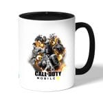 كوب قهوة بمقبض اسود بتصميم كول أوف ديوتي ألعاب تصويب