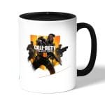 كوب قهوة بمقبض اسود بتصميم كول أوف ديوتي بلاك أوبس