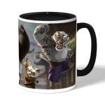 كوب قهوة بمقبض اسود بتصميم كونغ فو باندا