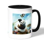 كوب قهوة بمقبض اسود بتصميم كونغ فو باندا 3