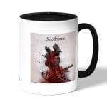 كوب قهوة بمقبض اسود بتصميم لعبه بلود بورن