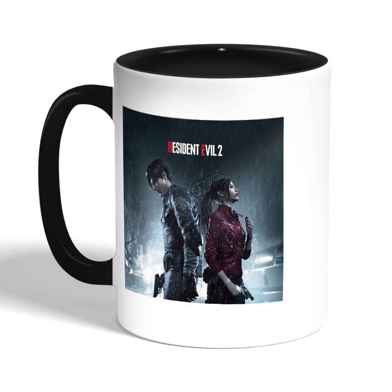 كوب-قهوة-بمقبض-اسود-بتصميم-ليون-وكلير-رزدنت-إيفل-2-2