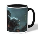 كوب قهوة بمقبض اسود بتصميم مركبة قتالية باتلفيلد