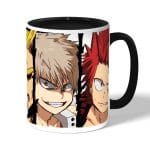 كوب قهوة بمقبض اسود بتصميم ميدوريا وباكوغو واوول مايت