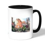 كوب قهوة بمقبض اسود بتصميم ناروتو وضع مضحك