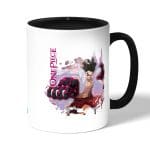 كوب قهوة بمقبض اسود بتصميم هاكي التصلب لوفي ون بيس