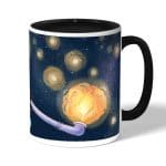 كوب قهوة بمقبض اسود بتصميم وداع إيس ون بيس