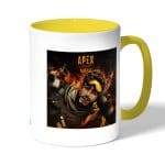 كوب قهوة بمقبض اصفر بتصميم أبيكس ليجندز ميراج