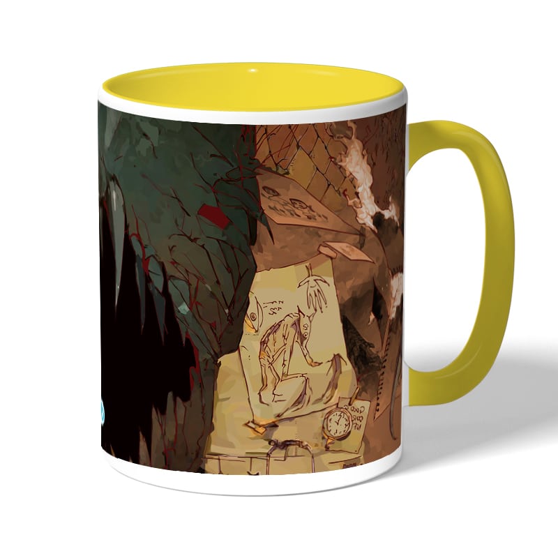 كوب قهوة بمقبض اصفر بتصميم إيما من نيفرلاند كوب قهوة بمقبض اصفر بتصميم إيما من نيفرلاند