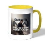 كوب قهوة بمقبض اصفر بتصميم احتراف لعبه كول أوف ديوتي