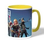 كوب قهوة بمقبض اصفر بتصميم اسلحة فورت نايت باتل رويال