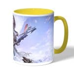 كوب قهوة بمقبض اصفر بتصميم الصيّادة إلوي هورايزن زيرو داون