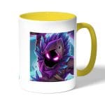 كوب قهوة بمقبض اصفر بتصميم الغراب رافين فورت نايت