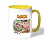 كوب قهوة بمقبض اصفر بتصميم اوكي تايجو دكتور ستون