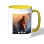 كوب قهوة بمقبض اصفر بتصميم باتلفيلد 1 M1911