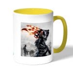 كوب قهوة بمقبض اصفر بتصميم باتلفيلد 1 الولايات المتحدة