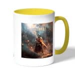 كوب قهوة بمقبض اصفر بتصميم بندقية هجوميه باتل فيلد