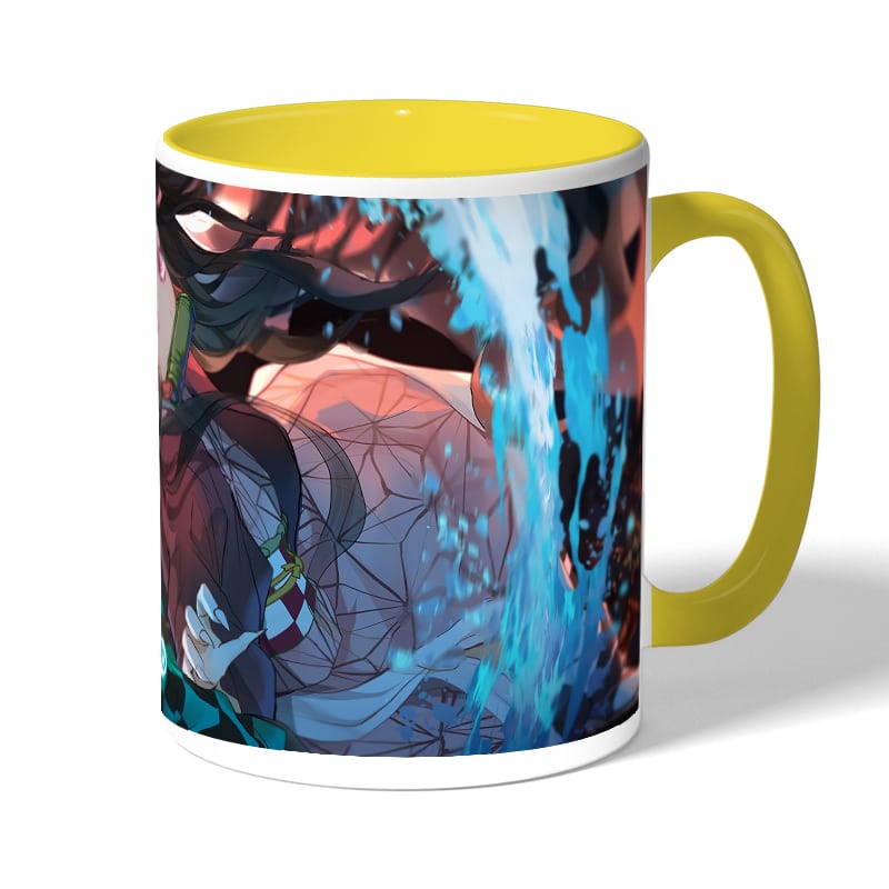 كوب قهوة بمقبض اصفر بتصميم تانجيرو ونيزوكو كوب قهوة بمقبض اصفر بتصميم تانجيرو ونيزوكو