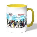 كوب قهوة بمقبض اصفر بتصميم تشابك الأيدي كل الانميات