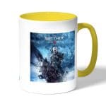 كوب قهوة بمقبض اصفر بتصميم جيرالت ذا ويتشر 3 وايلد هانت