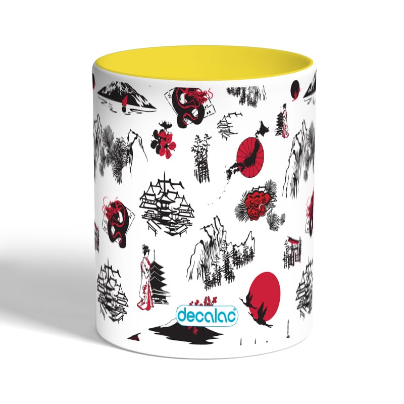 كوب-قهوة-بمقبض-اصفر-بتصميم-رسومات-يابانيه-1