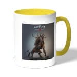كوب قهوة بمقبض اصفر بتصميم عفريت ذا ويتشر 3 وايلد هانت