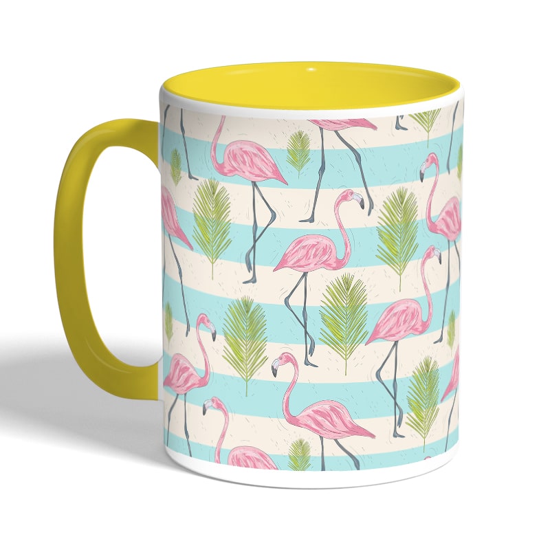 كوب-قهوة-بمقبض-اصفر-بتصميم-فلامنغو-الاستوائية-2