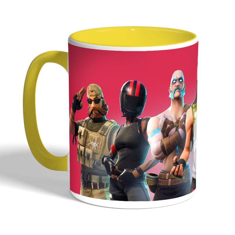 كوب-قهوة-بمقبض-اصفر-بتصميم-فورت-نايت-باتل-رويال-2