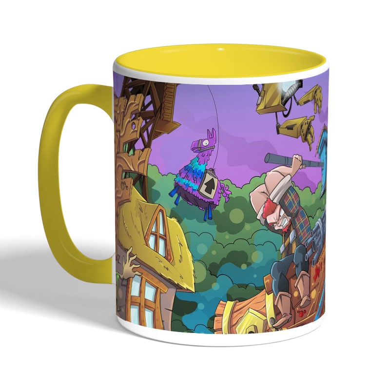 كوب-قهوة-بمقبض-اصفر-بتصميم-فورت-نايت-رسم-2