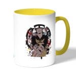 كوب قهوة بمقبض اصفر بتصميم قوة لاو ون بيس