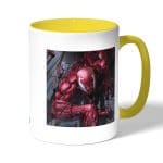 كوب قهوة بمقبض اصفر بتصميم كارنج سبايدر مان