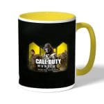 كوب قهوة بمقبض اصفر بتصميم كول أوف ديوتي