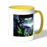 كوب قهوة بمقبض اصفر بتصميم كول أوف ديوتي مودرن وورفير 3