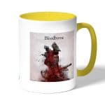 كوب قهوة بمقبض اصفر بتصميم لعبه بلود بورن