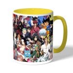 كوب قهوة بمقبض اصفر بتصميم مكس انمي