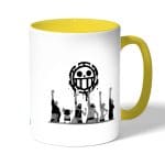 كوب قهوة بمقبض اصفر بتصميم وداع الأميره فيفي ون بيس